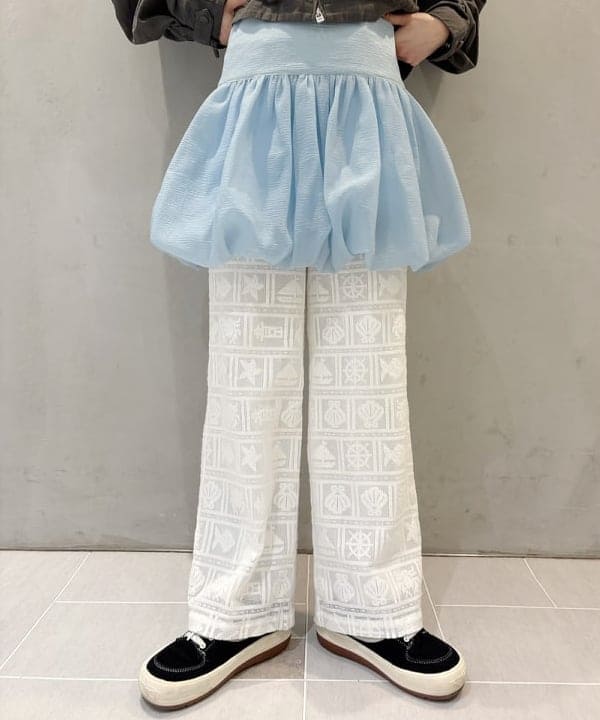 りかちょび/岸本梨佳さんの「BEAMS WOMEN｜ボーイ マリン レース パンツ」を使ったコーディネート