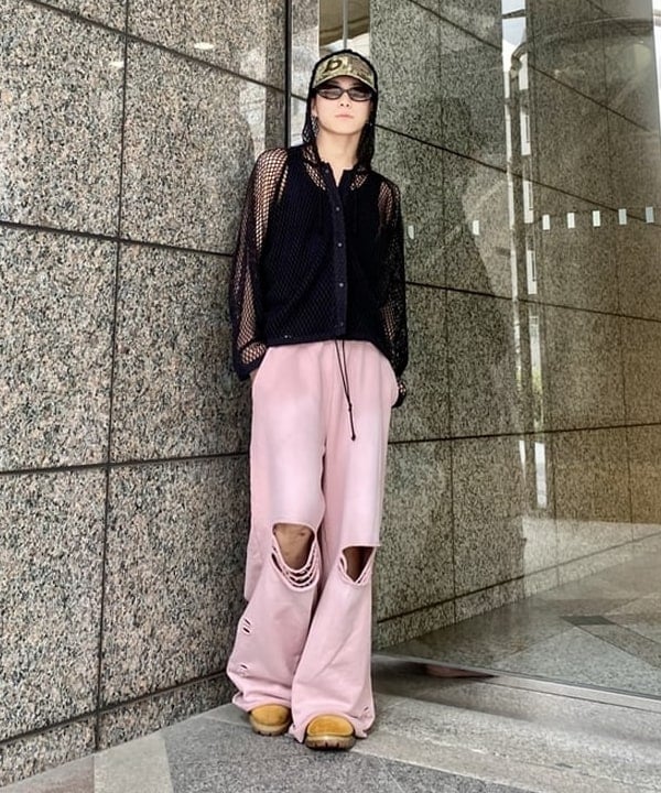 はるひむさんの「BEAMS WOMEN｜ビッグ メッシュ フーディー」を使ったコーディネート
