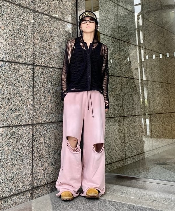 はるひむさんの「BEAMS WOMEN｜ビッグ メッシュ フーディー」を使ったコーディネート