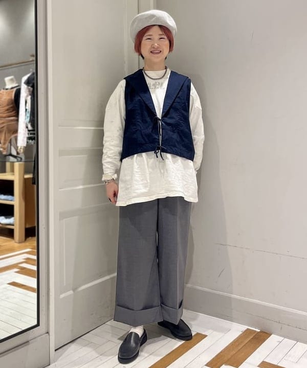 木村 梨香さんの「BEAMS WOMEN｜ボーイ ベーシック Tシャツ」を使ったコーディネート