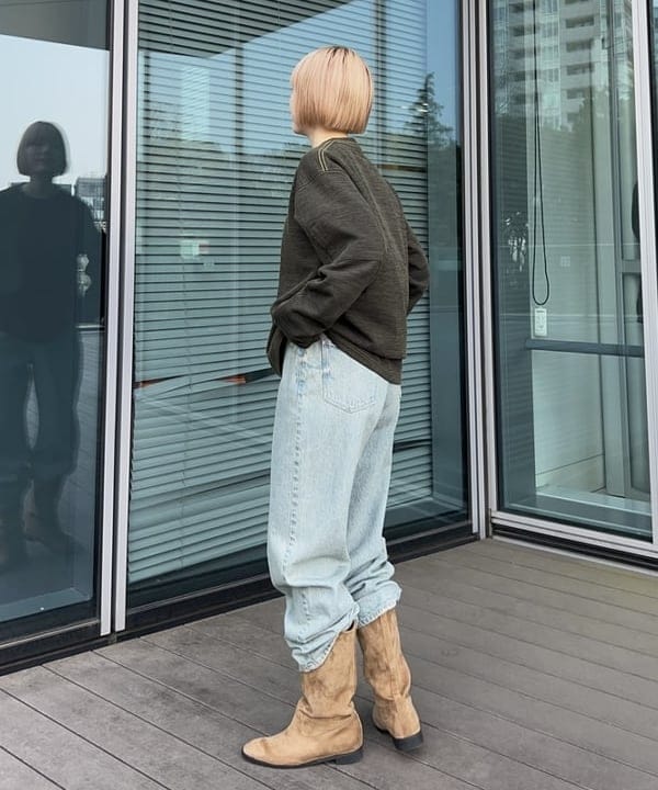 Hazukiさんの「BEAMS WOMEN｜RED CARD TOKYO &times; Ray BEAMS / 別注 Dakota デニム パンツ」を使ったコーディネート