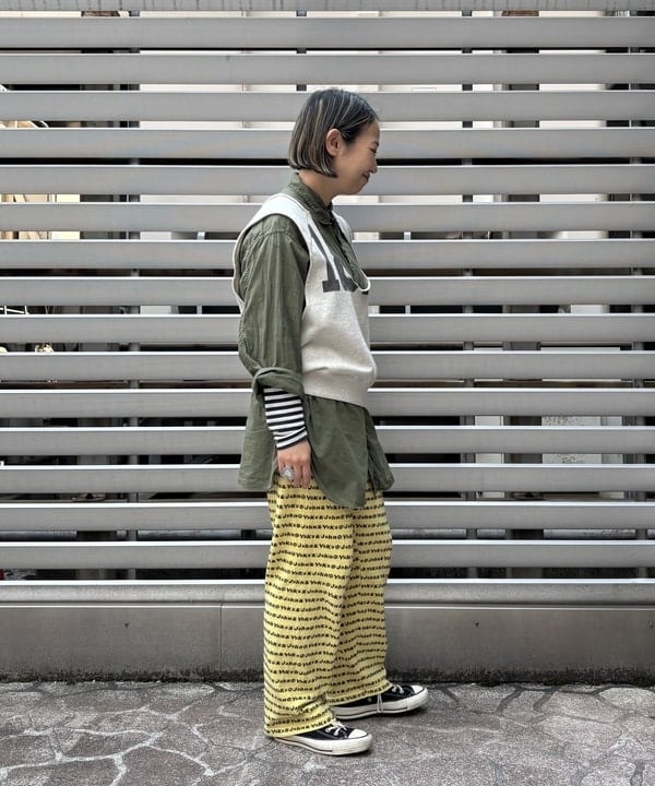 つぼさんの「BEAMS WOMEN｜BEAMS BOY / フライス 1cm ボーダー」を使ったコーディネート
