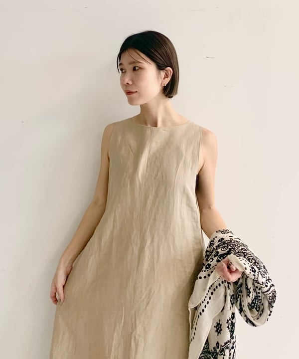 AONO SHIKAMAさんの「BEAMS WOMEN｜リネン 2WAY ワンピース .M」を使ったコーディネート