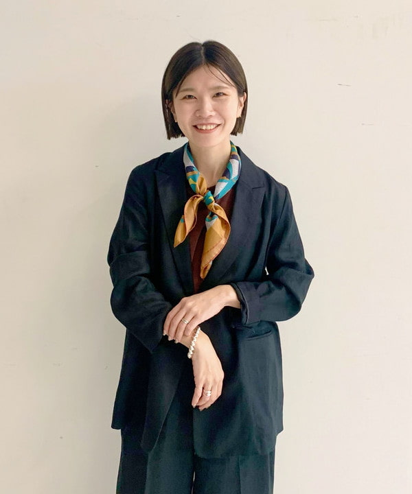 AONO SHIKAMAさんの「BEAMS WOMEN｜ダブルブレスト リネン ジャケット」を使ったコーディネート