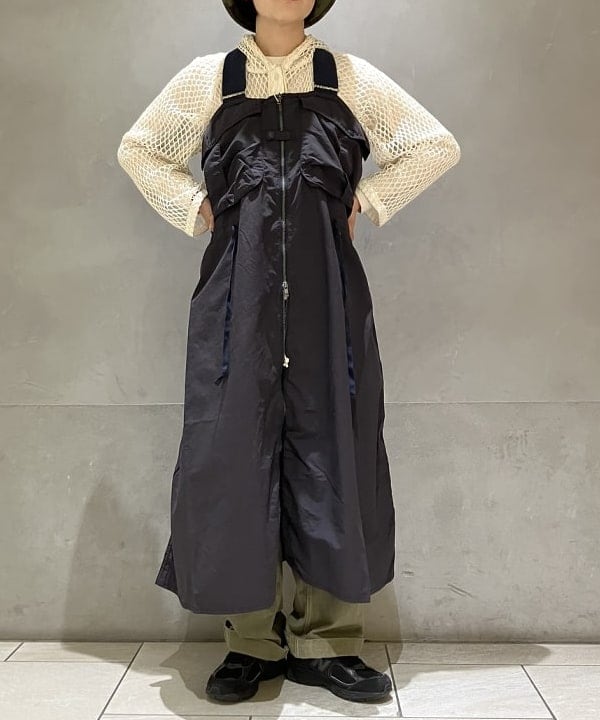 葵さんの「BEAMS WOMEN｜ナイロン フィッシング ベスト アレンジ ワンピース」を使ったコーディネート