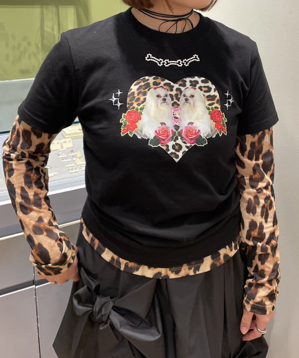 chikaさんの「BEAMS WOMEN｜シアー プリント クルーネック Tシャツ」を使ったコーディネート
