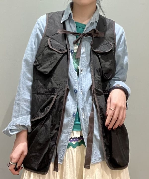 小原 もこさんの「BEAMS WOMEN｜【別注】trepied / テープ ティアード スカート」を使ったコーディネート