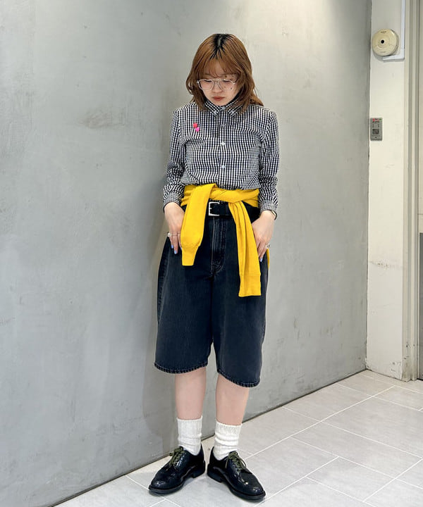 ナツハさんの「BEAMS WOMEN｜100/2 ギンガムチェック ボタンダウン シャツ NEW」を使ったコーディネート