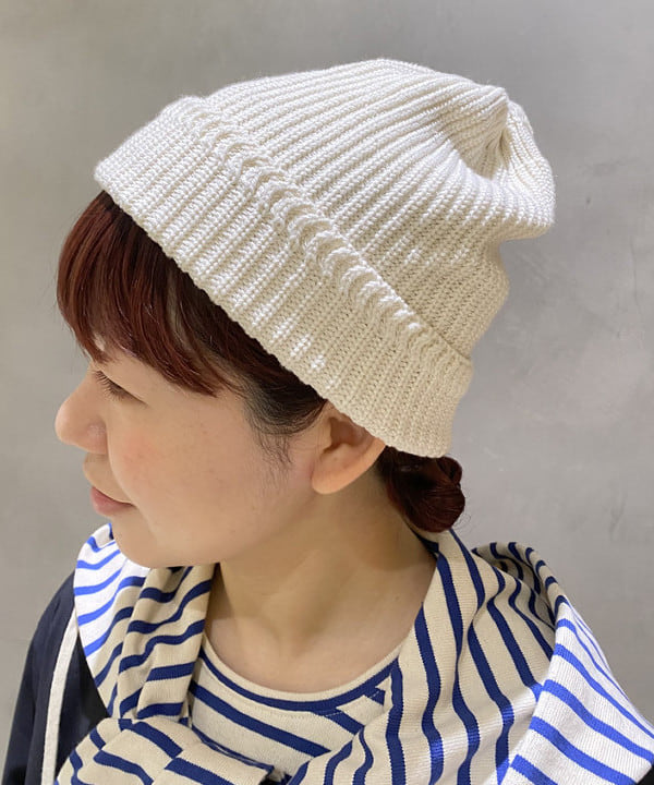 原口 愛さんの「BEAMS WOMEN｜コットン リネン ワッチキャップ」を使ったコーディネート