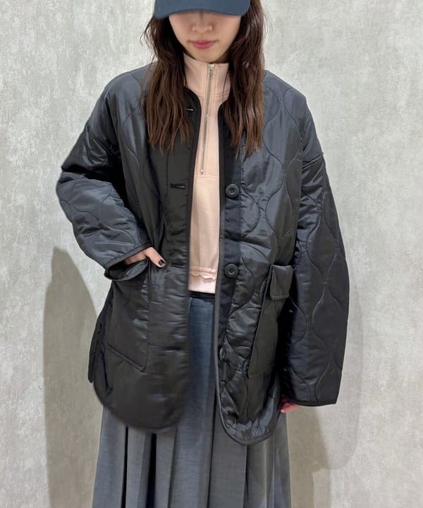 はやしあかねさんの「BEAMS WOMEN｜Ray BEAMS / キルティング ノーカラー ブルゾン」を使ったコーディネート