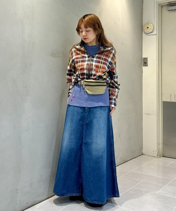 ナツハさんの「BEAMS WOMEN｜コットン サーマル クルーネック ロングスリーブ Tシャツ」を使ったコーディネート