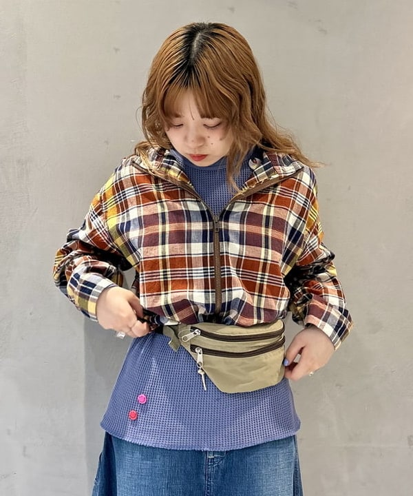 ナツハさんの「BEAMS WOMEN｜コットン サーマル クルーネック ロングスリーブ Tシャツ」を使ったコーディネート