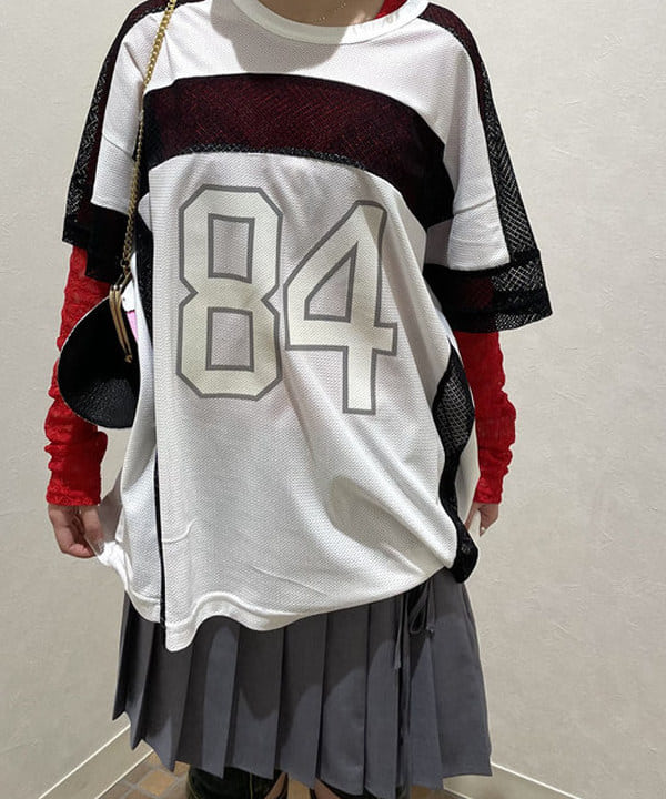まゆちゃんさんの「BEAMS WOMEN｜ストレッチレース クルーネック Tシャツ」を使ったコーディネート