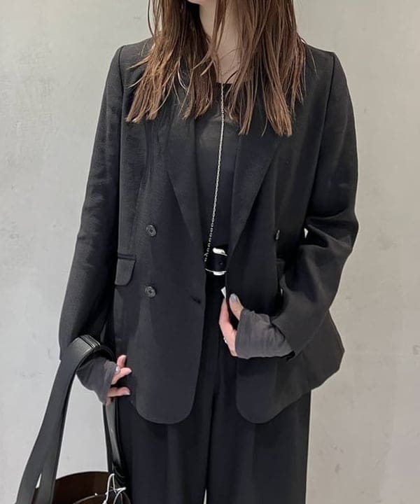 CHIHIROさんの「BEAMS WOMEN｜【別注】TICCA / チェック リネン ダブル ジャケット」を使ったコーディネート