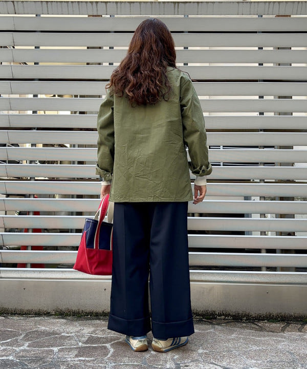 チナツさんの「BEAMS WOMEN｜ポリエステル ウール トロピカル ワイド パンツ」を使ったコーディネート