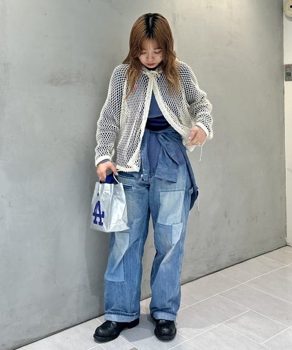 ナツハさんの「BEAMS WOMEN｜コットン サーマル クルーネック ロングスリーブ Tシャツ」を使ったコーディネート