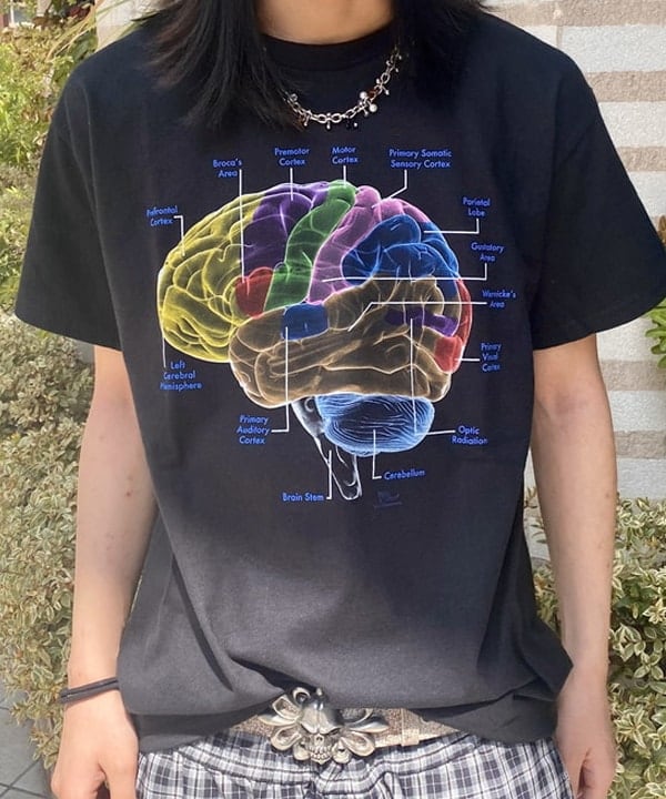はるひむさんの「BEAMS WOMEN｜Atlas Screen Printing / Glow Brain Tee」を使ったコーディネート
