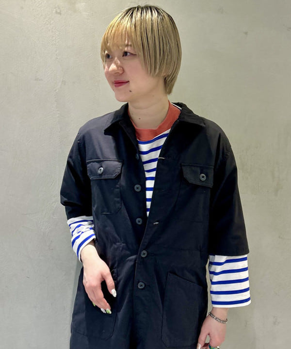 スミレさんの「BEAMS WOMEN｜ポリエステル コットン ツイル ショート スリーブ オールインワン」を使ったコーディネート