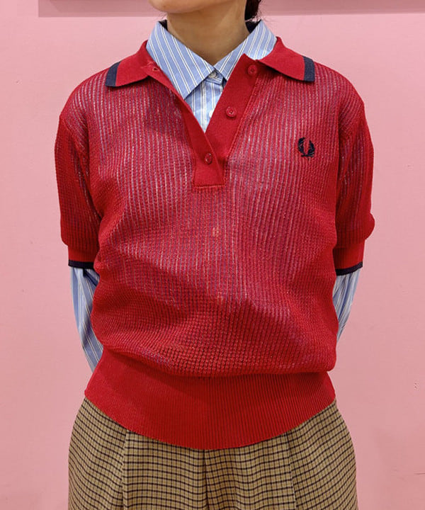 中村 ほのかさんの「BEAMS WOMEN｜【別注】FRED PERRY / RIB KNITTED SHIRT」を使ったコーディネート