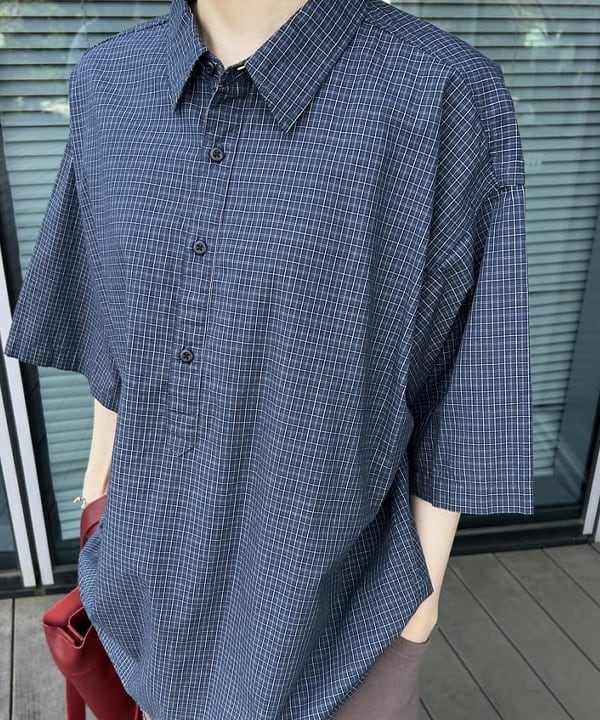 Hazukiさんの「BEAMS WOMEN｜チェック イージー プルオーバー シャツ」を使ったコーディネート