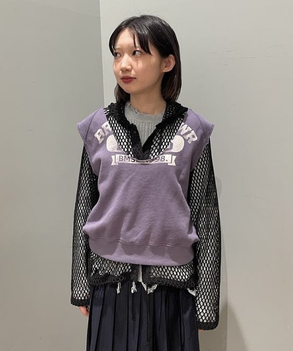 加歩さんの「BEAMS WOMEN｜ビッグ メッシュ フーディー」を使ったコーディネート