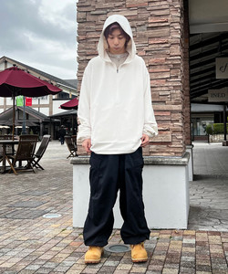 BEAMS（ビームス）レイズド ハーフジップ フーディ（トップス