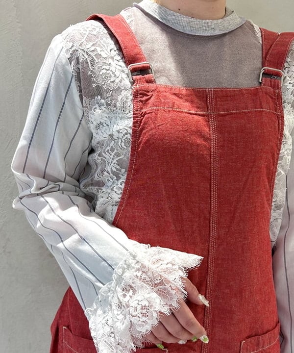 スミレさんの「BEAMS WOMEN｜ダンガリー サロペット」を使ったコーディネート