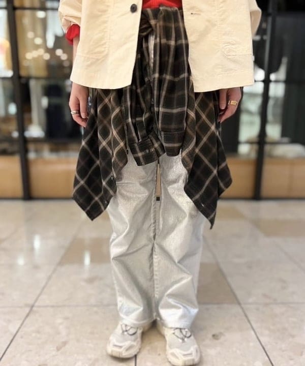 facetasm レオパードベロア✖️ノーカラーモッズコート