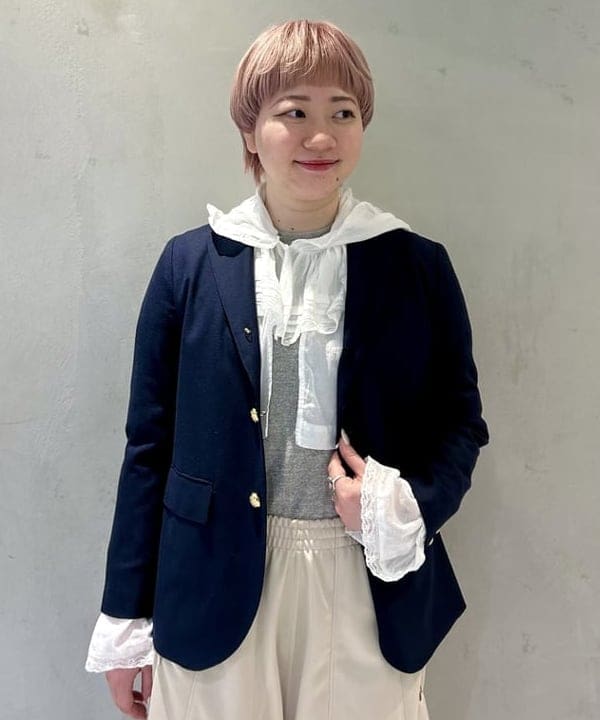スミレさんの「BEAMS WOMEN｜BEAMS BOY / ポリエステル ウール 3ボタン ブレザー」を使ったコーディネート