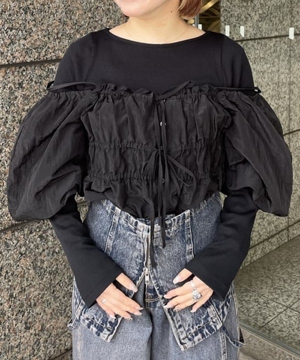 まゆちゃんさんの「BEAMS WOMEN｜デニム ジップ ビスチェ」を使ったコーディネート