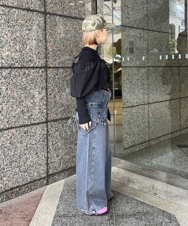 まゆちゃんさんの「BEAMS WOMEN｜デニム ジップ ビスチェ」を使ったコーディネート