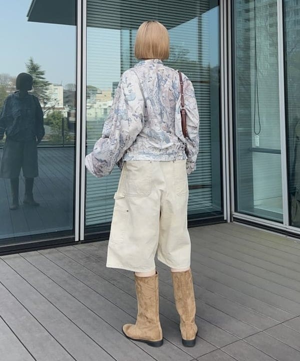 Hazukiさんの「BEAMS WOMEN｜総柄 ウェイディングブルゾン」を使ったコーディネート