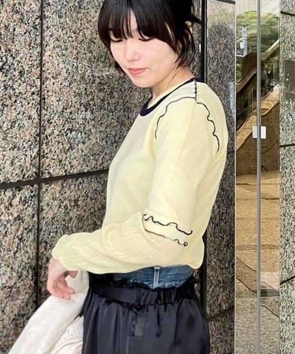小原 もこさんの「BEAMS WOMEN｜maturely / バルーン ギャザー ブルゾン」を使ったコーディネート