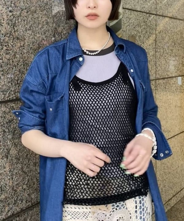 水野 萌香さんの「BEAMS WOMEN｜maturely / リブ トリム ＆ メロー」を使ったコーディネート