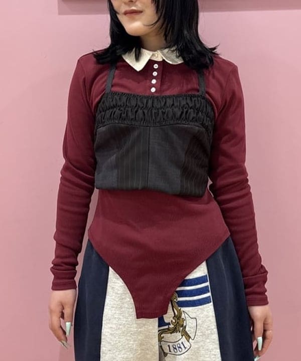 ケミオさんの「BEAMS WOMEN｜【別注】PENNEY'S / ボディスーツ ヘンリーネック トップス」を使ったコーディネート