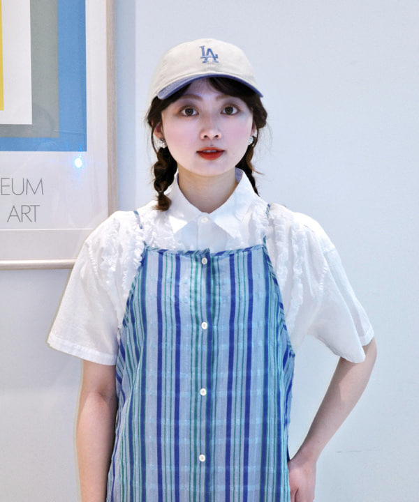 Joさんの「BEAMS WOMEN｜ストライプ キャミ ワンピース」を使ったコーディネート