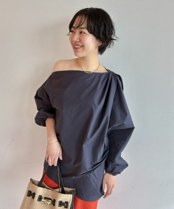 ゆうかさんの「BEAMS WOMEN｜レーヨン リネン ドローストリング パンツ」を使ったコーディネート