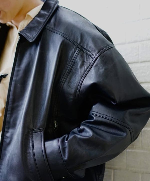 SUDOさんの「BEAMS WOMEN｜ワイドフィット 4ポケット レザー ブルゾン」を使ったコーディネート