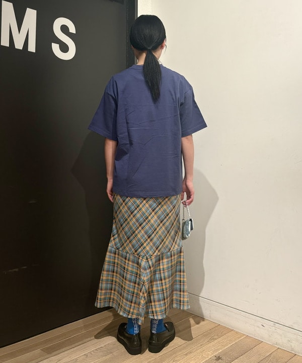 sakuraさんの「BEAMS WOMEN｜チェック キリカエ マーメイド スカート」を使ったコーディネート