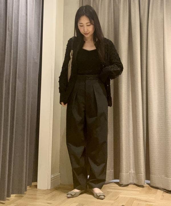 りえさんの「BEAMS WOMEN｜ドット ジャカード ブラウス＊」を使ったコーディネート