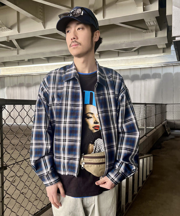 高遠 恒巳さんの「BEAMS WOMEN｜ショート チェック ブルゾン」を使ったコーディネート