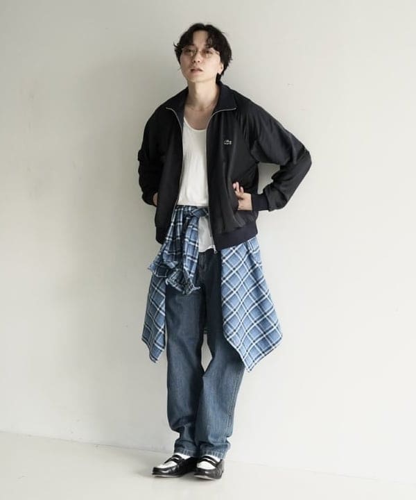 SUDOさんの「BEAMS WOMEN｜【別注】LACOSTE / サテンジャケット」を使ったコーディネート