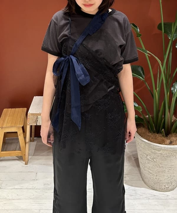 リズさんの「BEAMS WOMEN｜maturely / トリコット シフォン レース キャミソール」を使ったコーディネート