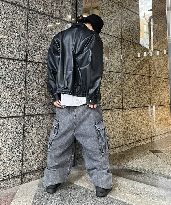 菊田 悠さんの「BEAMS WOMEN｜レザー ブルゾン」を使ったコーディネート