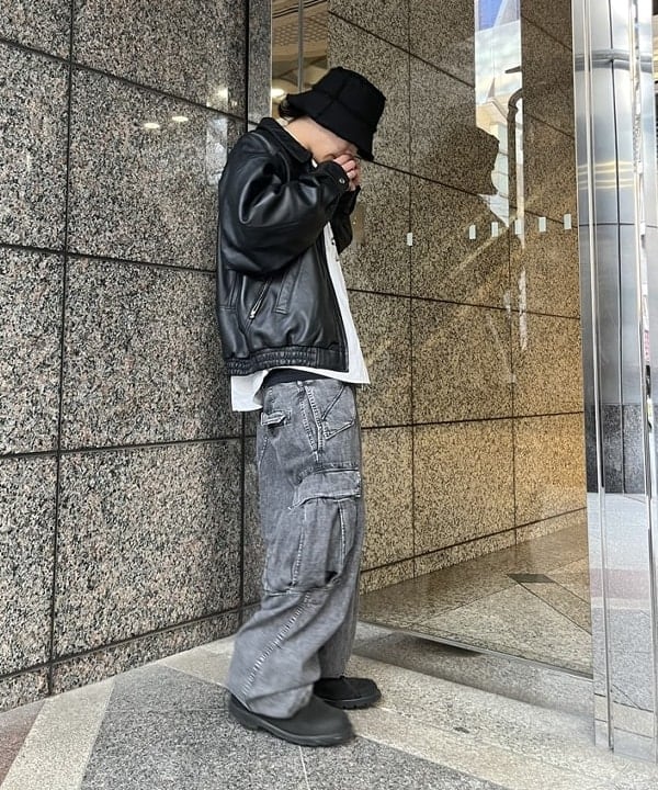 菊田 悠さんの「BEAMS WOMEN｜レザー ブルゾン」を使ったコーディネート
