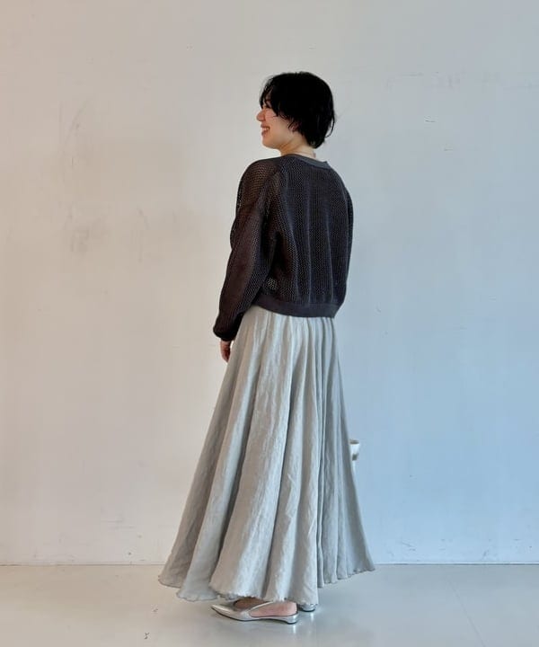 ゆうかさんの「BEAMS WOMEN｜ギマコットン Vネック カーディガン」を使ったコーディネート