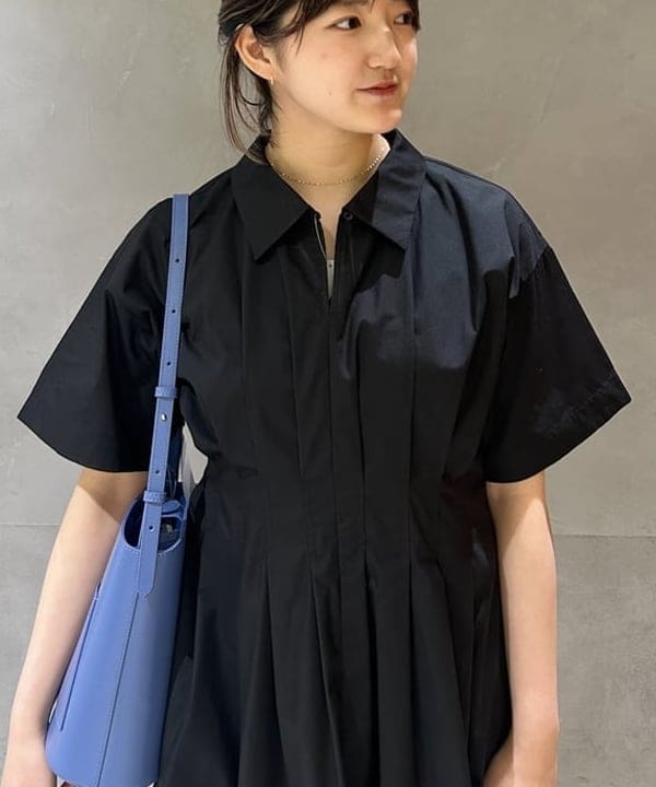 仙田 こころさんの「BEAMS WOMEN｜タック ウエスト シャツ ワンピース」を使ったコーディネート