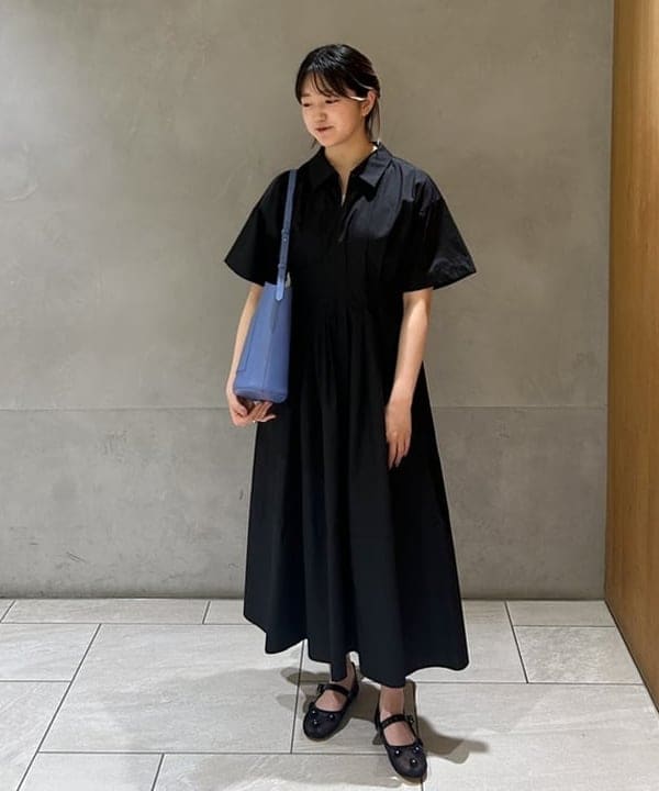 仙田 こころさんの「BEAMS WOMEN｜タック ウエスト シャツ ワンピース」を使ったコーディネート