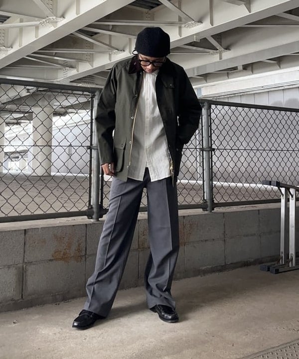 NADEL ナデールさんの「BEAMS WOMEN｜【別注】Barbour / BEDALE 2Layer Classic Fit」を使ったコーディネート