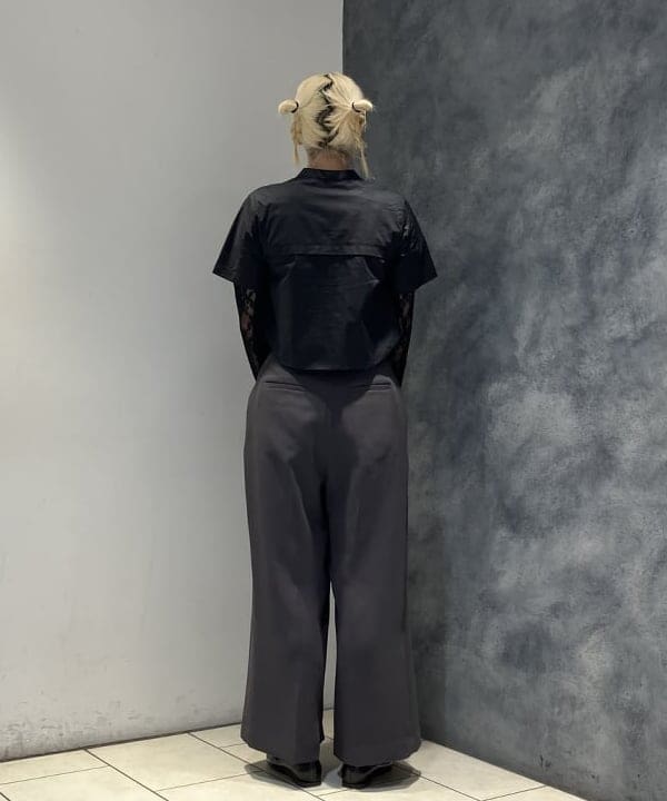 シマダリツコさんの「BEAMS WOMEN｜レース キリカエ ロングスリーブ Tシャツ」を使ったコーディネート